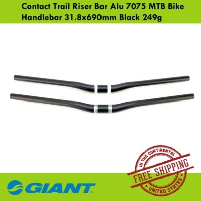 Giant Contact Trail Riser Bar Alu 7075 MTB Bike Handlebar 31.8x690mm Black 249g - Image 1 of 3