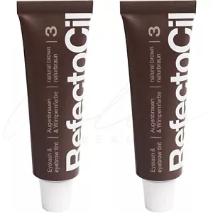 REFECTOCIL Eyebrow Tint Eyelash Tinting Dye Henna 15ml Natural Brown *PACK OF 2* - Picture 1 of 3