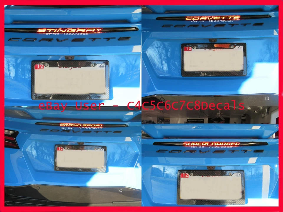 Chevy Corvette E-Ray StingRay C8 3rd brake light decal 2024 - Image 1 of 4