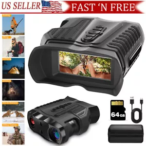 32/64GB Infrared Digital Night Vision Goggles Binocular-Perfect for Surveillance - Picture 1 of 14