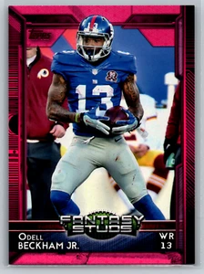 Odell Beckham Jr 2015 Topps Fantasy Studs BCA Pink /499 #310 New York Giants - Picture 1 of 2