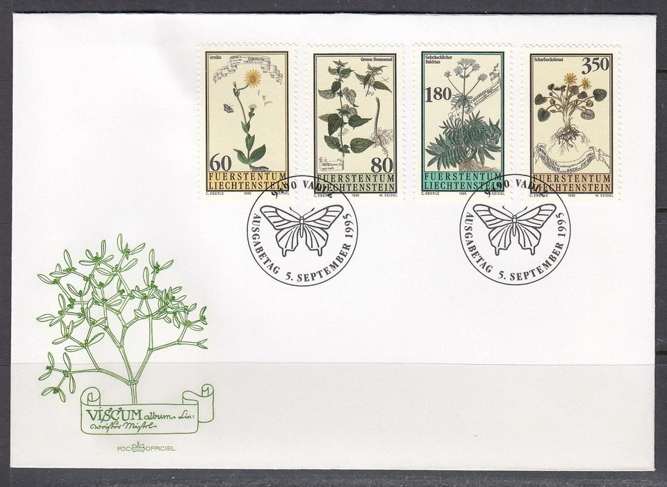 Liechtenstein Scott 1056-9 FDC - Plants - Image 1 of 1