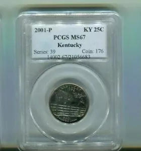 2001-P Washington State Quarter "Kentucky" - PCGS MS67 - Picture 1 of 2