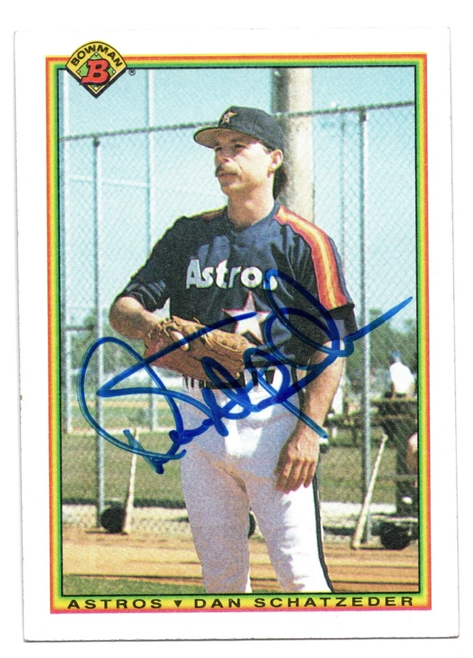 Dan Schatzeder Autograph On A 1990 Bowman - Houston Astros - Image 1 of 1