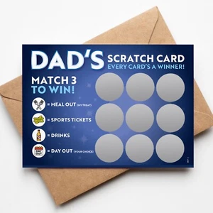 Gift for Dad | Dads Scratch Card | Fathers Day Gift | Christmas Birthday Present - Picture 1 of 12