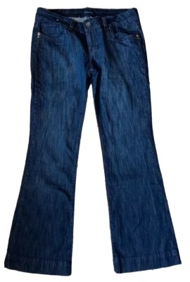BU From Malibu 13 Jeans Juniors Azul Denim Flare Estilo Lavagem Escura BP808JA1 - Imagem 1 de 4