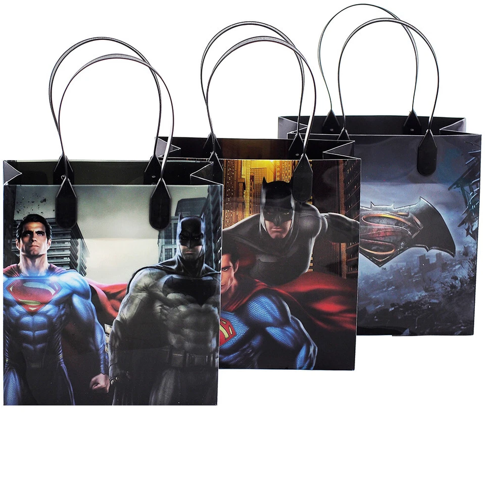 DC Comics Batman V Superman Party Favor Supplies Goody Loot Gift Bags 12ct