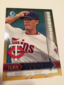 2016 Bowman Turn Two Jumbo 5x7 Tyler Jay Jose Berrios Twins Gold #’d /10 - Picture 1 of 2