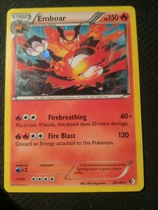 1x Emboar 26/149 Boundaries Crossed Holo Rare Pokemon Card - Picture 1 of 2