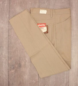 Herren Vintage 60er Jahre Neu aus altem Lagerbestand Levi's Nuvos Beige Tapered Hose Gr. 29x32 60s Hose - Bild 1 von 10