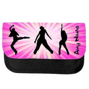 PERSONALISIERTE MODERNE TANZSCHULE FEDERMÄPPCHEN / SCHMINKTASCHE GEBURTSTAG WEIHNACHTEN - Bild 1 von 5