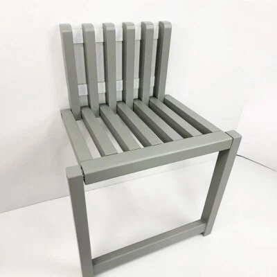 folding stool wall mounted hidden shoe changing solid wood fold bathroom stool - Image 1 of 4