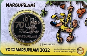 Belgien 5 Euro 2023 Spirou und Fantasio Sondermünze Euromünze CoinCard - Bild 1 von 2