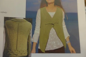 Knit One Crochet Too Knitting Pattern Forest Sprite Vest 37-49 - Picture 1 of 1