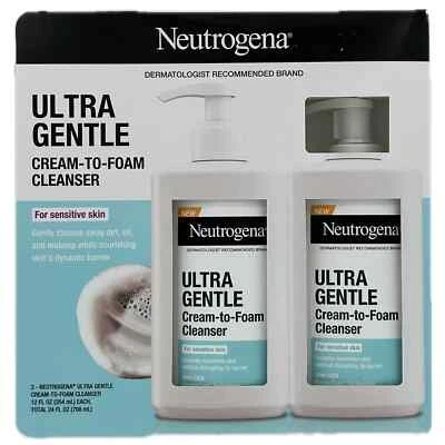 Neutrogena Limpiador Crema a Espuma Ultra Suave para Piel Sensible DOS x 12 fl oz Foto 1 de 4