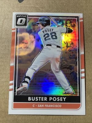 2016 Donruss Optic Silver Holo Prizm #155 Giants Buster Posey - Image 1 of 4