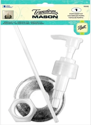 Transform Ball Mason Jar PUMP Lid KIT Soap Lotion Dispenser LOEW CORNELL 1026302 - Image 1 of 3