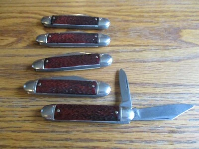 5 New Old Stock 2 Blade Pocket Knifes Colonial Knife USA - Image 1 of 4