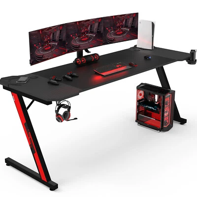 Gunji Gaming Tisch Gaming Schreibtisch Gamer Computertisch Ergonomischer - Bild 1 von 4