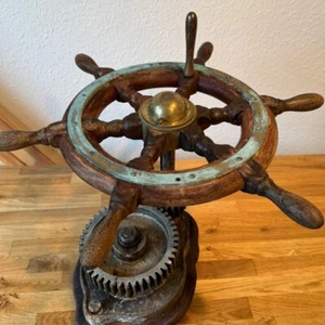 Wooden Ship Steering Wheel (50cm X 35cm) - Picture 1 of 4