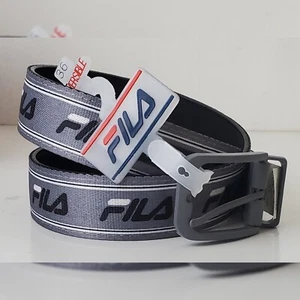 FILA CINTURÓN REVERSIBLE HOMBRE ESTAMPADO LOGO TALLA 36 GRIS/NEGRO - Imagen 1 de 8