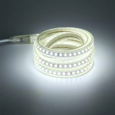 IP67 Impermeabile Strip LED 220V 2M 5730 120 Leds/M Flessibile Striscia Bianco F - Immagine 1 di 4