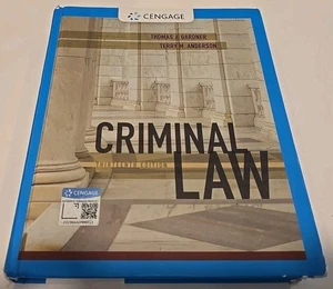 Criminal Law - 13th Edition, by Gardner Thomas; Anderson Terry USED ACCEPTABLE - Picture 1 of 3