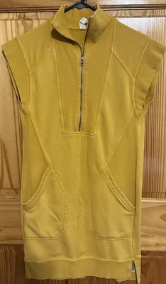 Daily Practice Meru 1/4 Zip Sweatshirt Tunic Dress, Goldenrod Yellow XXS  - Image 1 of 4