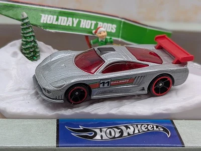 Difícil de encontrar 2011 Hot Wheels Holiday Hot Rods SALEEN S7 🎅🏼🎄Gris; labio rojo OH5 ❄🎁 suelto Foto 1 de 3