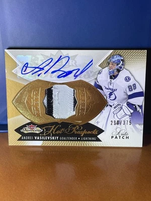 Andrei Vasilevskiy 2014-15 Fleer Showcase Rookie Auto Patch RPA Lightning /375 - Image 1 of 4