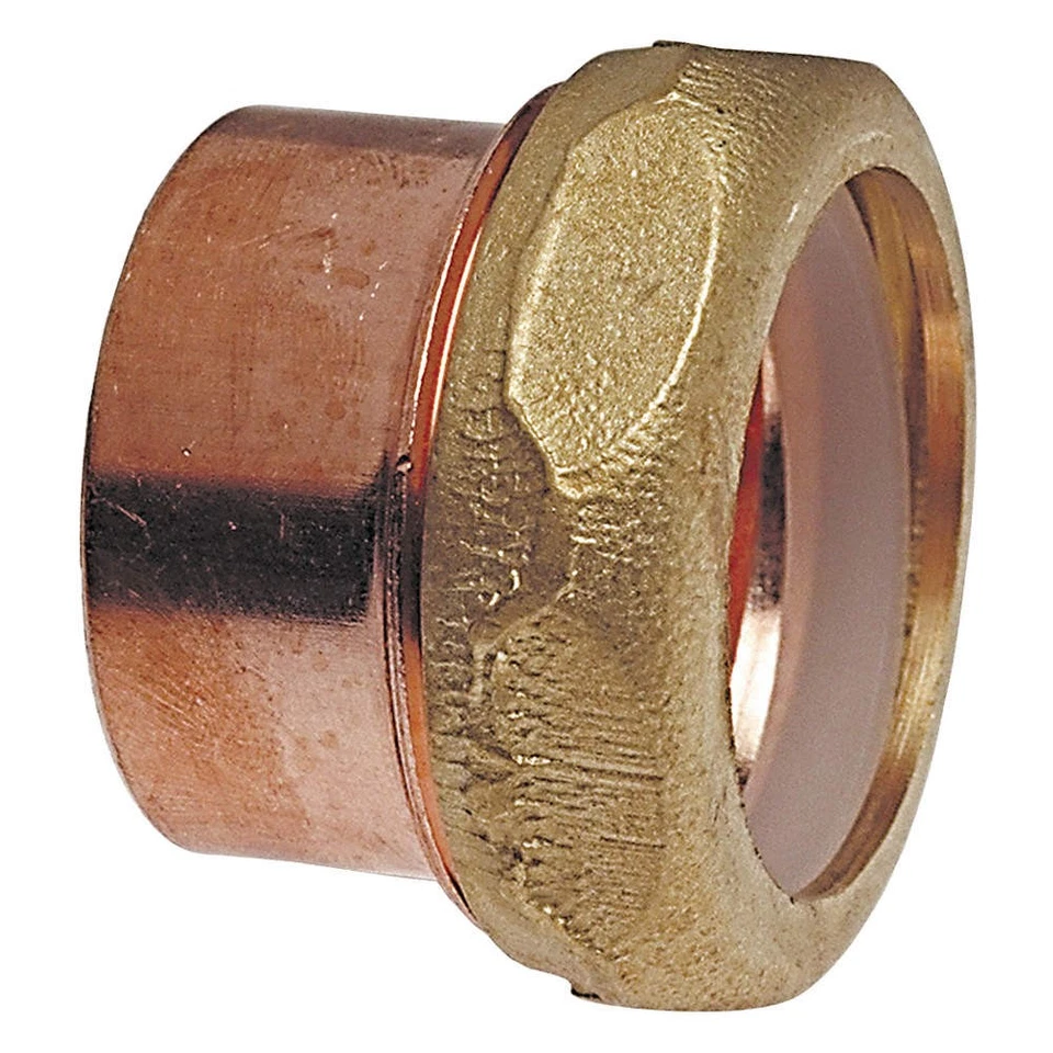 NIBCO 90127R 11/2X11/4 Adapter,Wrot Copper,1-1/2"x1-1/4",FTGxSJ 39R691 - Image 1 of 1