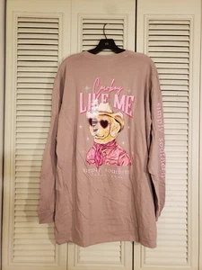 Simply Southern Cowboy Like Me Western Labor Hund Swiftie Mokka Braun XL Neu mit Etikett - Bild 1 von 6