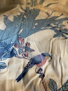 Vintage fabric with floral and birds print 44 inches wide by 2 yards - Picture 1 of 4