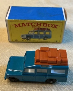 MATCHBOX LESNEY#12 1965 LAND ROVER SAFARI CAR ORIGINAL VINTAGE Collectable Boxed - Picture 1 of 12
