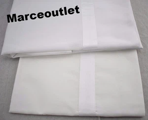 Matouk Lowell 600 Fadenzahl Baumwolle KING Kissenbezüge weiß / weiß - Bild 1 von 4