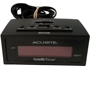 AcuRite Intelli-Time Model 13002 Digital Alarm Clock with Snooze - Picture 1 of 8