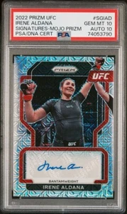 2022 PANINI PRIZM UFC SIGNATURES SGIAD IRENE ALDANA MOJO PRIZM/25,  PSA 10 POP 1 - Picture 1 of 2
