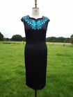 Black Butterfly Neck Occasion Stretch Dress Lined TED BAKER Size 3 BNWT RRP £159