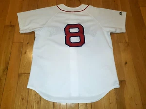 Majestic Carl Yastrzemski Yaz BOSTON RED SOX #8 Mens Stitched MLB Team JERSEY L - Picture 1 of 13