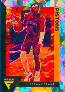Jerami Grant 2020-21 Flux Basketball Fanatics Silver Cracked Ice Prizm Card #49