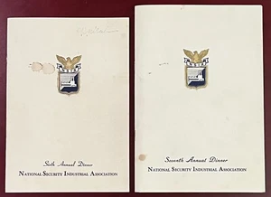 Vintage 1949/50 National Security Industrial Association annual dinner PROGRAMS - Picture 1 of 2