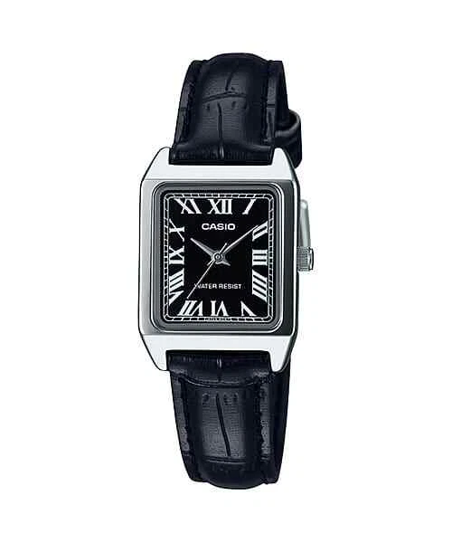 Casio LTP-V007L-1B Women's Watch - Elegant Black Analog with Leather Strap - image 1 of 1