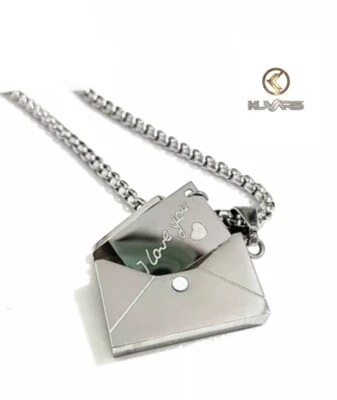 Halskette versteckter Botschaft Umschlag „ I Love You “ Geschenk für Freundin - Bild 1 von 4