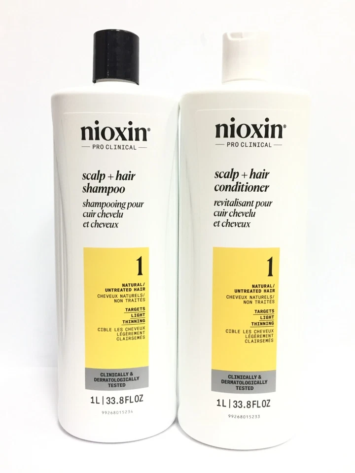 (2 PACK) Nioxin System #1 Liter Duo (Shampoo and Conditioner), 33.8 oz - Image 1 of 1