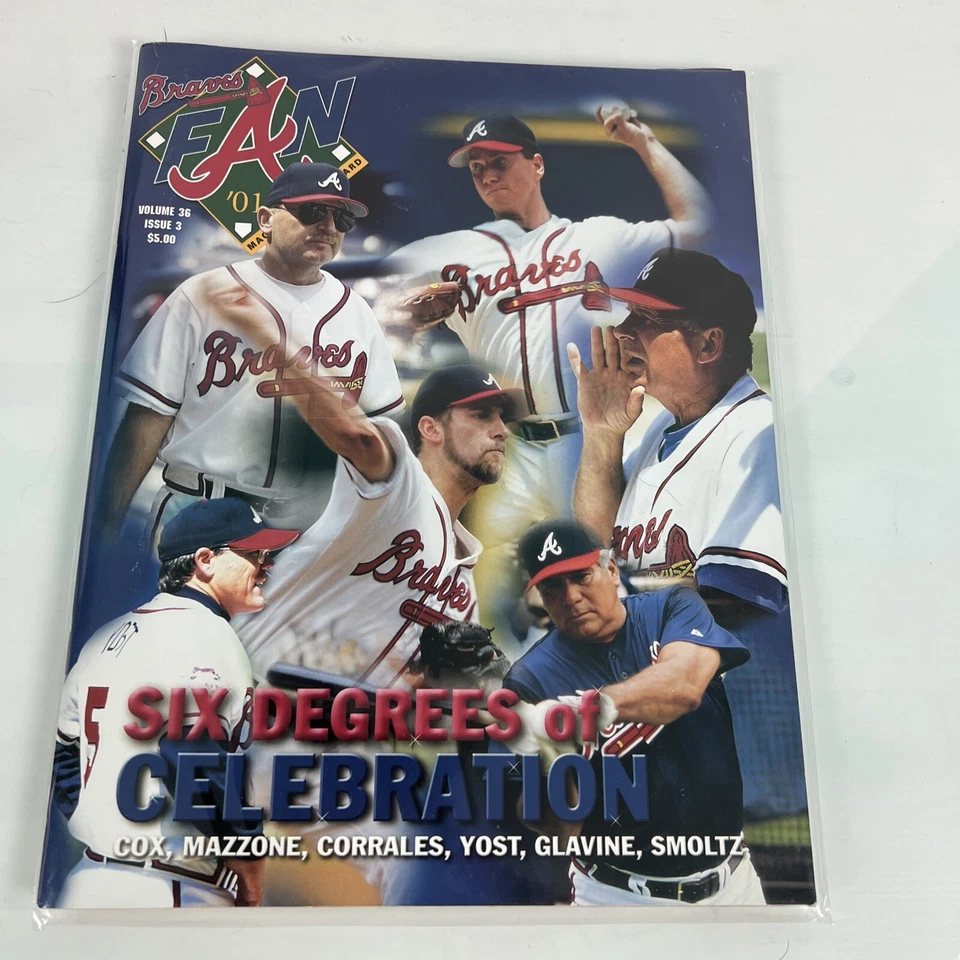 Vintage Chipper Jones Atlanta Braves Magazine 2001 Bobby Cox - Image 1 of 2
