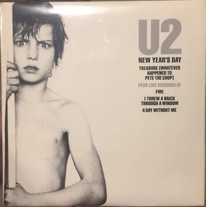 U2 New Year's Day / Treasure / Fire 2 x 7" Bono Edge 1983 UK NM- Island War LP - Picture 1 of 3