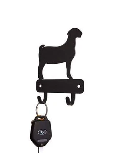 Boer Goat Mini Key Rack with 2 Hooks 3.5 inch -Made in USA - Picture 1 of 3