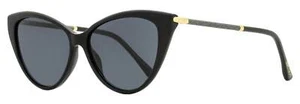 Jimmy Choo Cat Eye Val Sunglasses 807IR Black/Gold 57mm - Imagen 1 de 2
