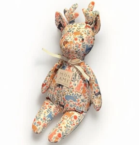 Anthropologie bedrucktes Weihnachten Rentier Plüschtier Cottagecore Katzen Hunde Blumen - Bild 1 von 11