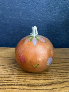 Floral Gourd Oil Lamp - Handmade - Picture 1 of 3